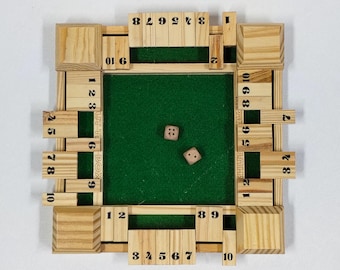 Wooden Shut The Box Dice Game: Educational Math Toy for Family