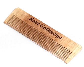 Personalized Name Pure Neem Wooden Comb For Men & Women,Wooden Comb,Neem Comb,Comb for Women,Comb for Men