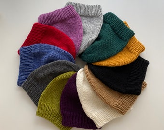 Handknit Wool Blend Beanie | Unisex, One Size