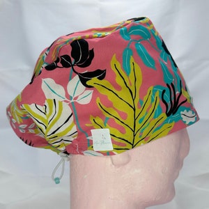 Stable Scrub Hat - Tropical Florals on Pink