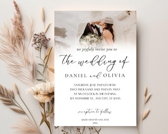 Modern Photo Save Our Date Editable Template | Wedding Invitation | Printable Save Our Date | Save The Date
