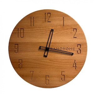 KamoHome LYRA Massivholz Wanduhr