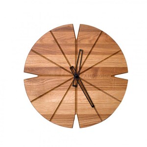 Reloj de pared CORVUS hecho a mano en madera maciza / Maderas de roble, fresno, nogal y haya / Estilo minimalista escandinavo