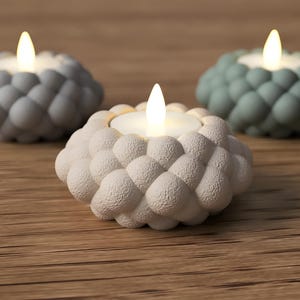 Bubble tealight holder – 3D printed candle holder made of PLA
