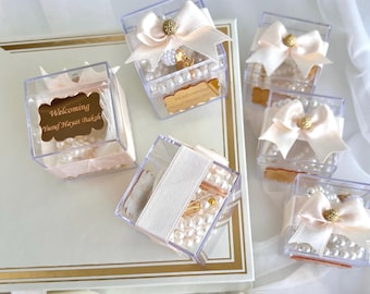 Personalized Pearl Tasbeeh Favors, Islamic Wedding Keepsake