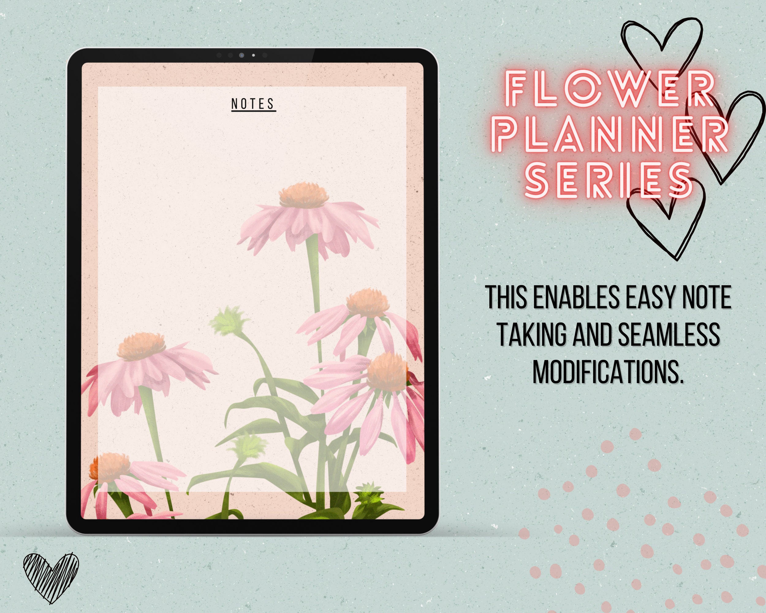 Flower Planner Series, Fillable Planner, Goodnotes Template, Notability ...