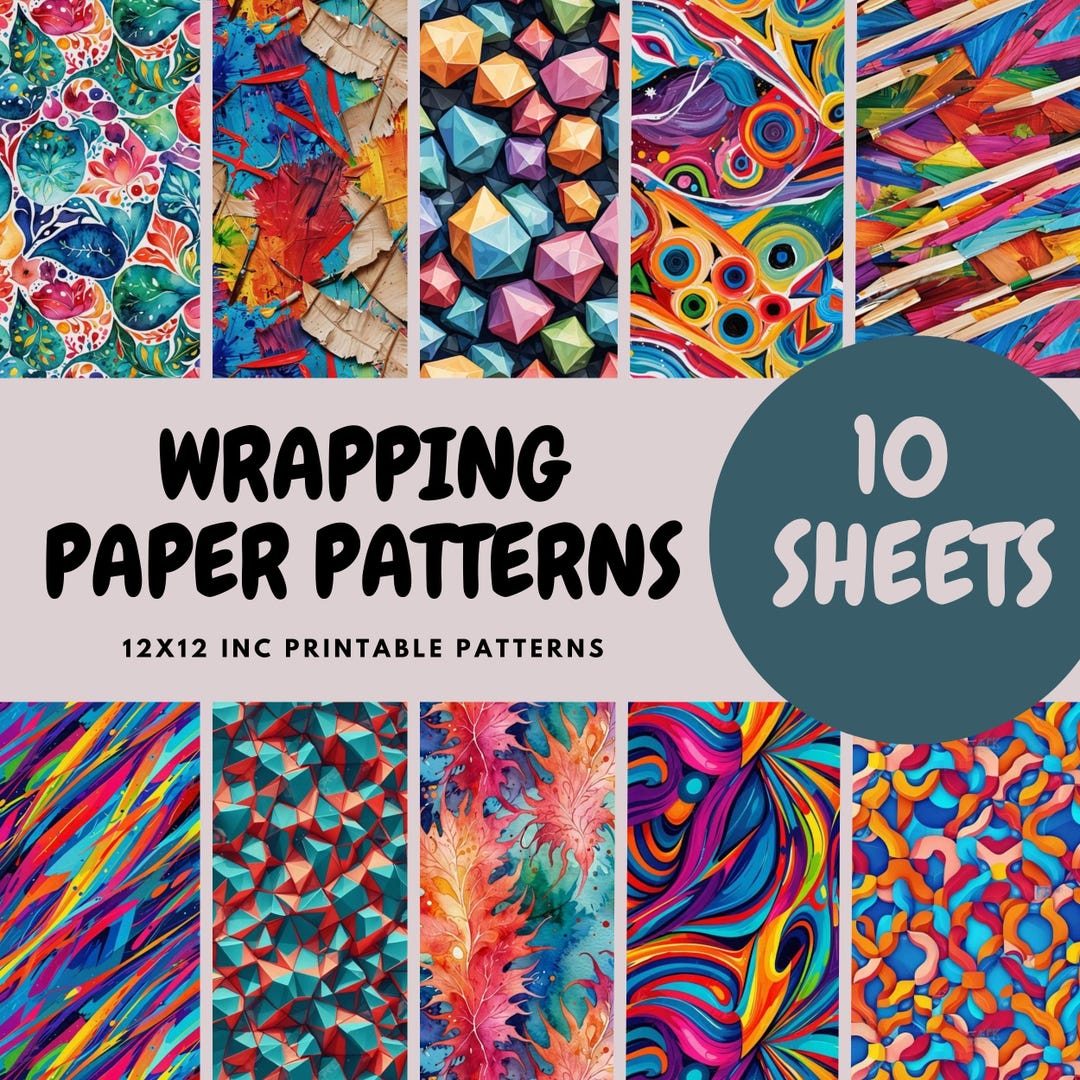 Colorful Wrapping Paper, Birthday Gift Wrap, Gift Wrap Designs ...