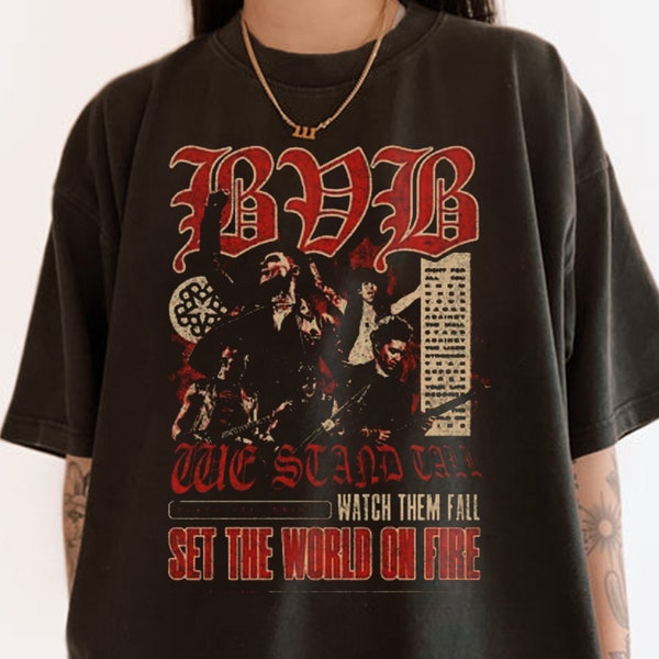 Black Veil Brides The Stand Call Watch Them Fail Set The World On Fire T-shirt