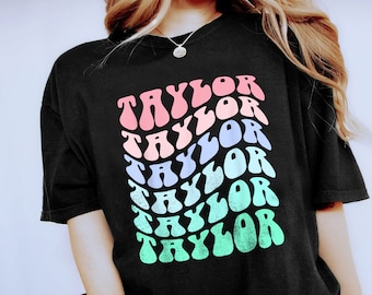 Retro TAYLOR First Name-d Boy Girl Birth-day Personalized Shirt,