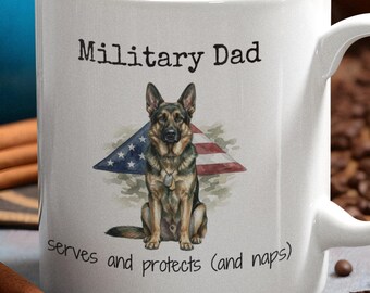 Military Dad Mug | Funny Coffee Cup for Veteran | Fathers Day Present