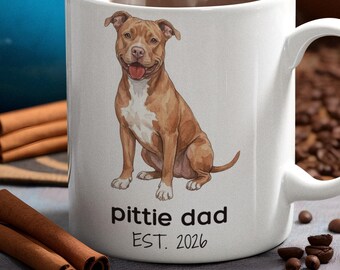 Pitbull Dad Mug | Funny Coffee Cup for Dog Lover | Fathers Day Pet Gift