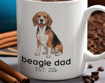 Beagle Dad Mug | Funny Coffee Cup for Dog Lover | Fathers Day Pet Gift