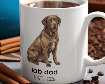 Labrador Dad Mug | Funny Coffee Cup for Dog Lover | Fathers Day Pet Gift