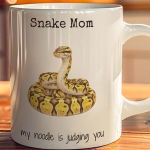 Snake Mom Mug | Funny Ball Python Coffee Cup | Reptile Lover Gift