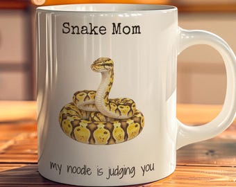Snake Mom Mug | Funny Ball Python Coffee Cup | Reptile Lover Gift