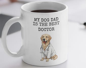 Doctor Dad Gift, Personalized Mug for Father's Day, Dog Lover