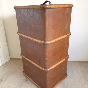 valise à vapeur antique, valise XXL, vieille valise de voyage, coffre, table basse, vintage, shabby chic, rangement, brocante, industriel, maison de campagne image 8