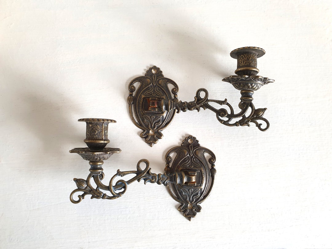 1x Antique Piano Candlestick Old Wall Candle Holder Art Etsy