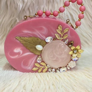 Brautjungfer Harz Kupplung, Marmor Achat verschönerte Geldbörse, Geschenk für, ovale luxuriöse Kupplung, einzigartige Brieftasche, Perlen Perle Geldbörse, Abendkupplung, Tasche