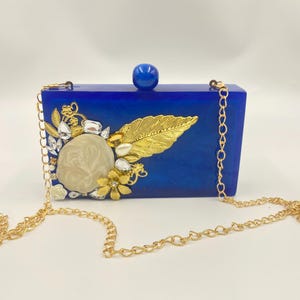 Cartera de fiesta premium de resina con ágata blanca, cartera de acrílico, cartera de mano hecha a mano, cartera de noche, cartera de ágata, cartera de resina, cartera de mármol