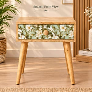 custom wooden accent drawer with attractive knob