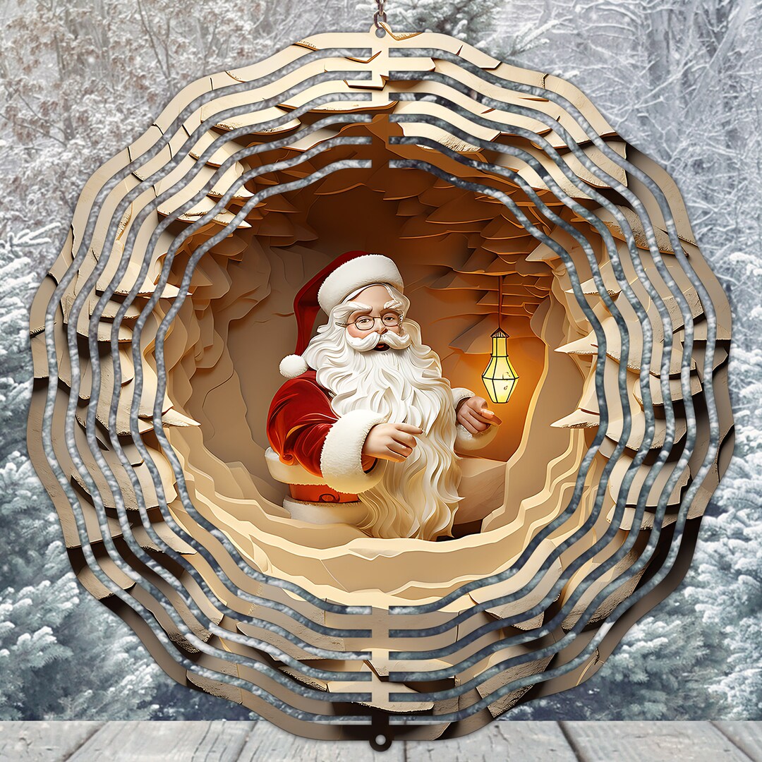 3D Christmas Wind Spinner Sublimation PNG3D Santa Claus Wind - Etsy