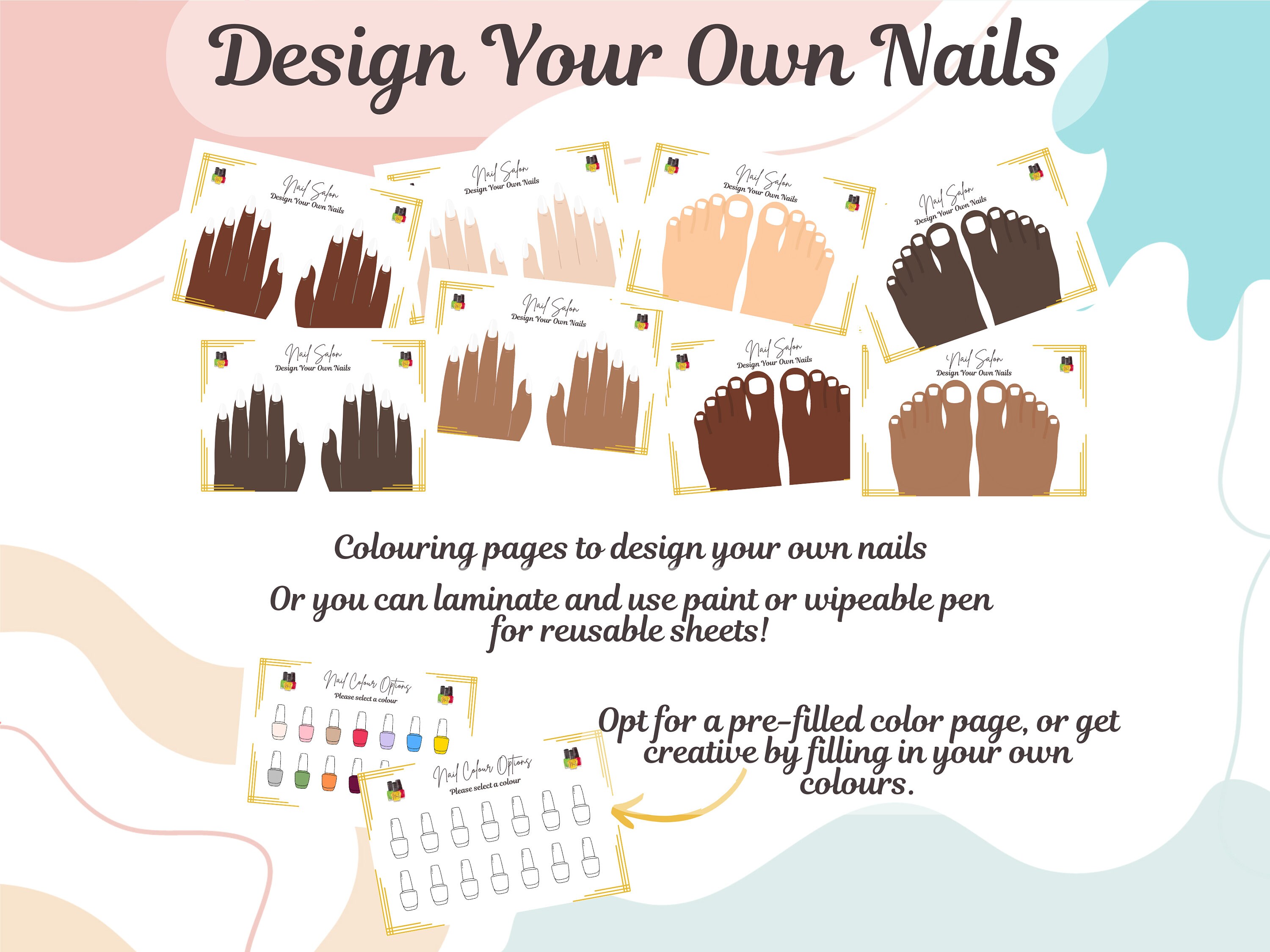 Nail Salon Dramatic Role Play Set for Kids - Beauty and Manicure Salon ...