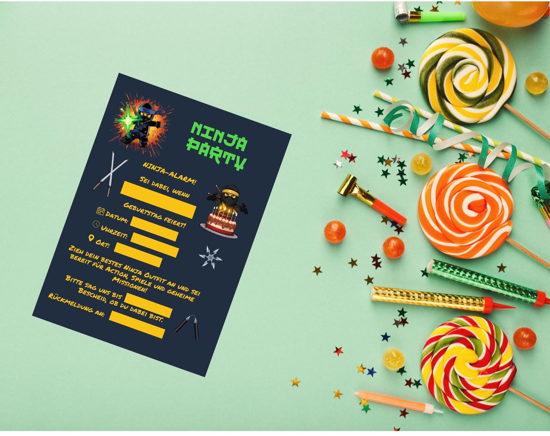 Ninja Birthday Invitation – Printable Children's Birthday Invitation ...