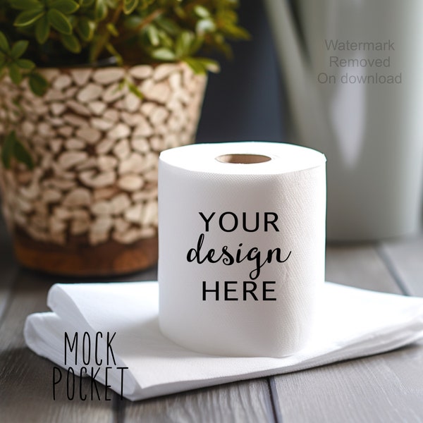 Blank Toilet Paper Rolls Mock up, TP Mock up, Palm, Stylized Photo, Digital Download. Display your product on this file, for your designs