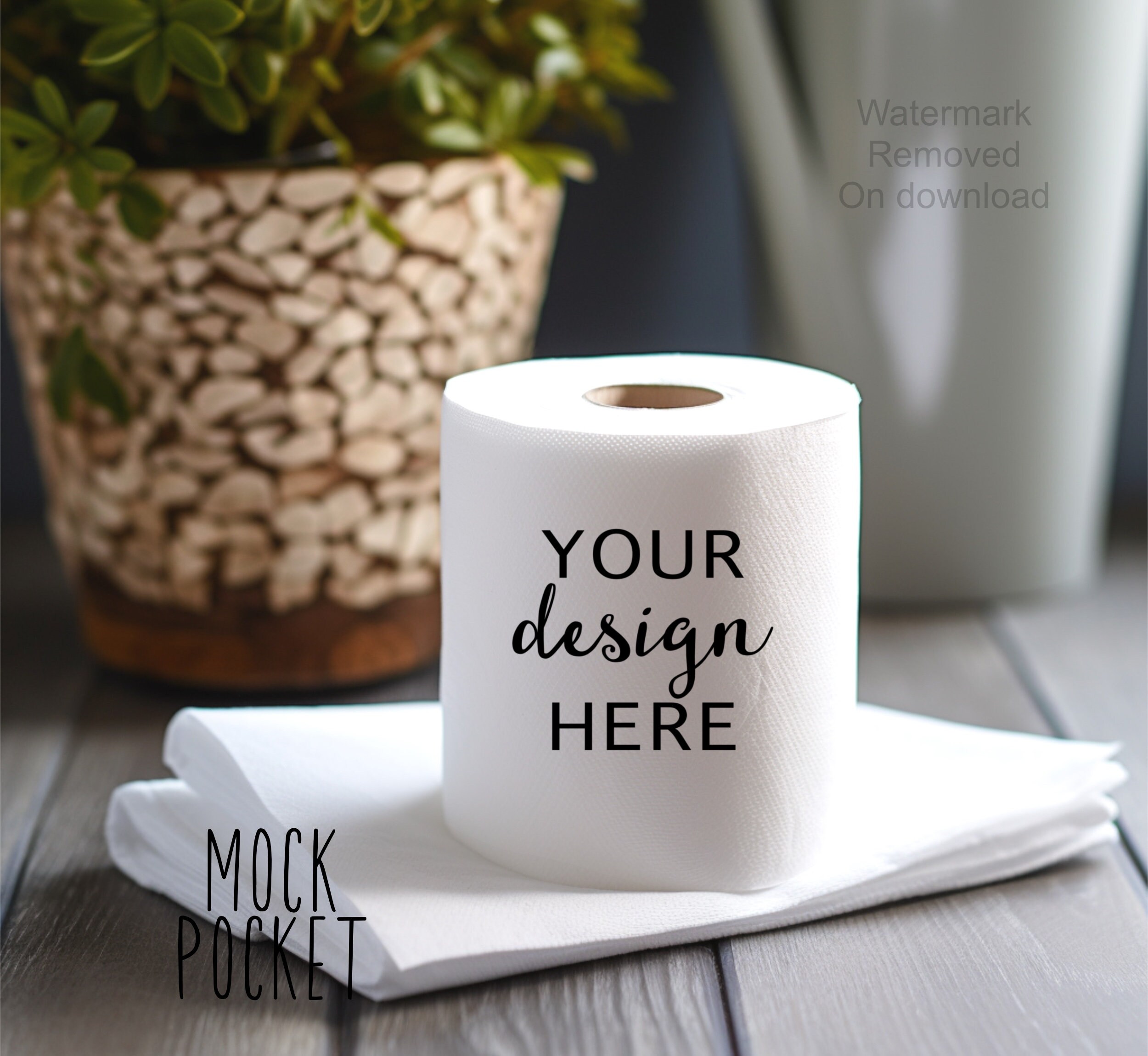 Blank Toilet Paper Rolls Mock Up TP Mock Up Palm Stylized Etsy