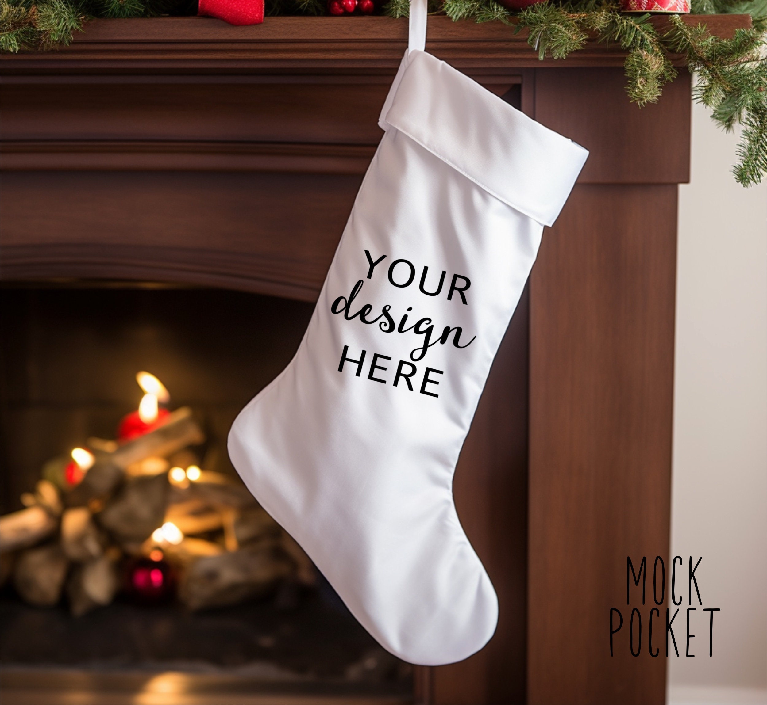 Yyeselk Christmas Stocking with Letter Mini Cute Gift Bag for