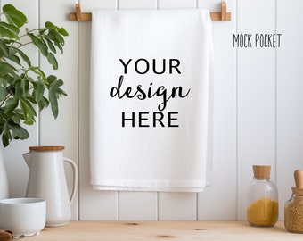 Blank Linen Kitchen Towel, Flour Sac mock up, white towel mockup, blank towel, digital download tea towel mockup for svg, jpg designs