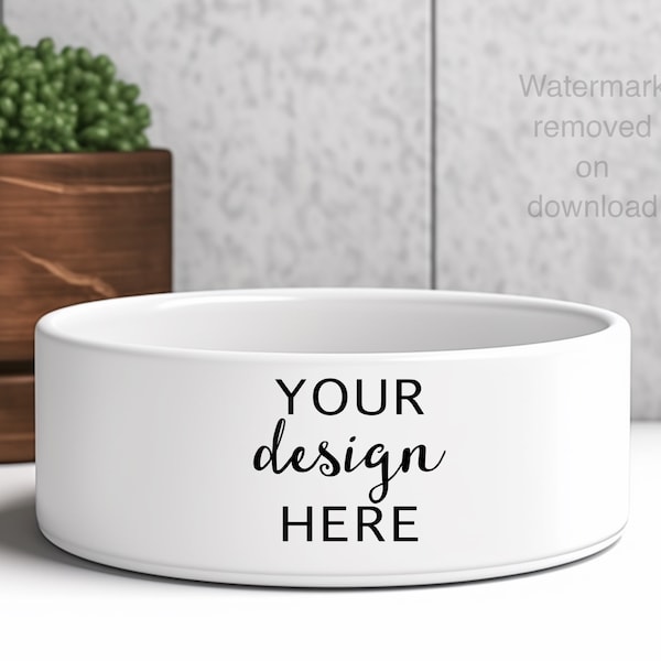 Dog Bowl Mockup Pet Bowl Mock up Cat Mockup - Styled Stock Photography, Sublimation Blank Pet Bowl Mockup Gift Mock Up, JPG Digital Download