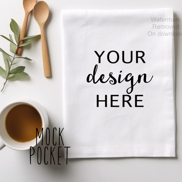 Blank Linen Kitchen Towel, White Napkin mock up, towel mockup, blank towel, digital download tea towel mockup for svg, jpg, png designs