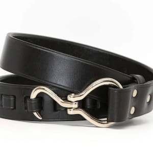 Black Hoof Pick Belt with Silver