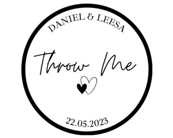 Wedding Throw Me Printable Customisable Sticker