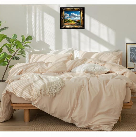 Set Copripiumino Alice 3 Pezzi | Kingsize 260x240 Cm + 2 Federe 65x65 Cm | 100% Cotone OEKO-TEX | Bottoni Automatici