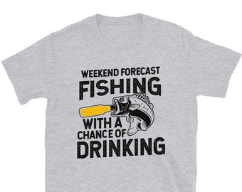 Mens Fishing TShirt Drinking Fisherman Beer Lover Men Friend T-Shirt