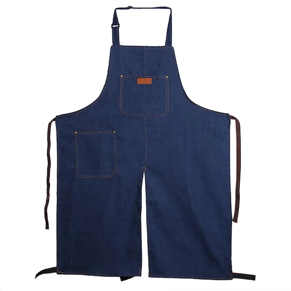 Professional Denim Split Leg Pottery Apron