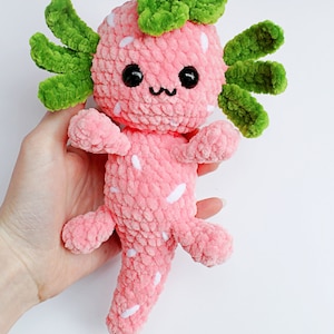 No Sew Axolotl Crochet Pattern, Cute Flower Axolotl No Sew Amigurumi Pattern, Plushie Pattern For Beginners, 3 in 1 Bundle PDF Pattern image 2