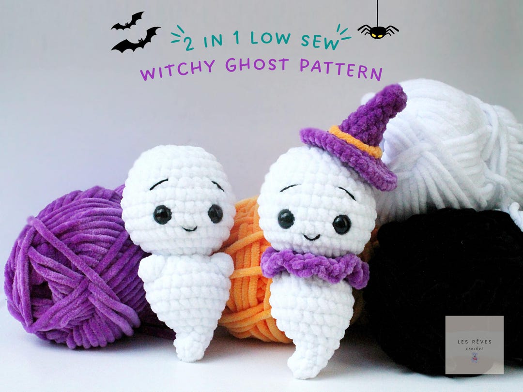 Cute Witchy Ghost Halloween Bundle Crochet Pattern, Ghost Amigurumi ...