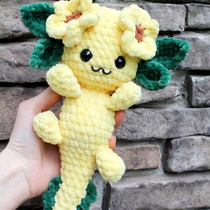 No Sew Axolotl Crochet Pattern, Cute Flower Axolotl No Sew Amigurumi Pattern, Plushie Pattern For Beginners, 3 in 1 Bundle PDF Pattern image 7
