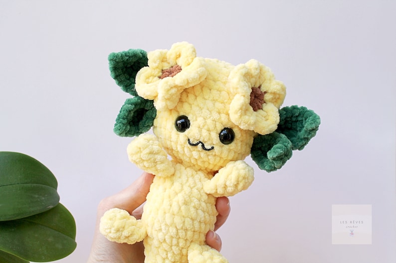No Sew Axolotl Crochet Pattern, Cute Flower Axolotl No Sew Amigurumi Pattern, Plushie Pattern For Beginners, 3 in 1 Bundle PDF Pattern image 5