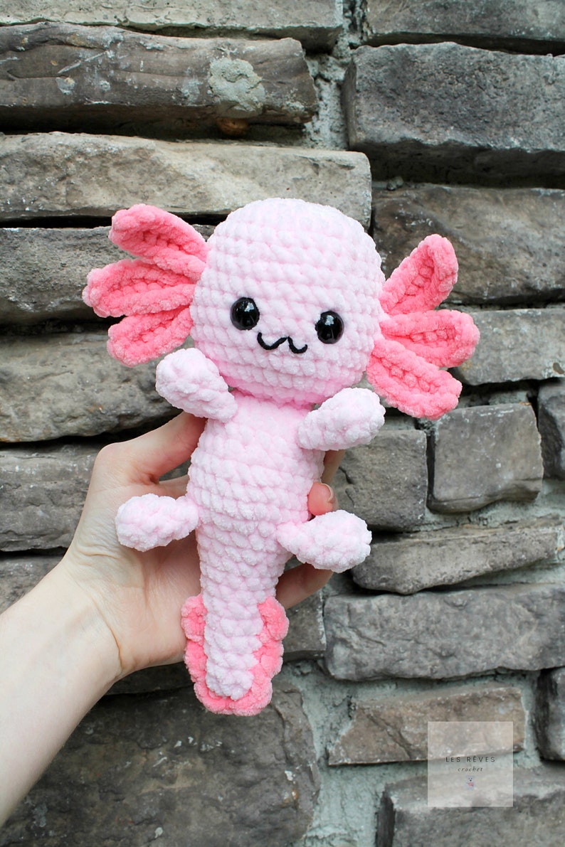 No Sew Axolotl Crochet Pattern, Cute Flower Axolotl No Sew Amigurumi Pattern, Plushie Pattern For Beginners, 3 in 1 Bundle PDF Pattern image 4