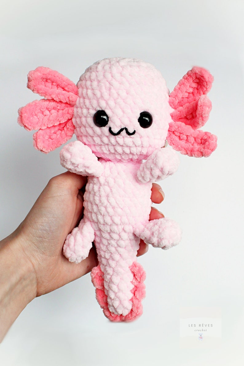 No Sew Axolotl Crochet Pattern, Cute Flower Axolotl No Sew Amigurumi Pattern, Plushie Pattern For Beginners, 3 in 1 Bundle PDF Pattern image 8
