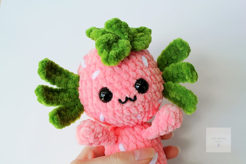 No Sew Axolotl Crochet Pattern, Cute Flower Axolotl No Sew Amigurumi Pattern, Plushie Pattern For Beginners, 3 in 1 Bundle PDF Pattern image 6