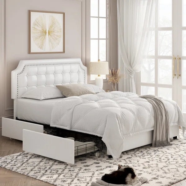 Ambir Upholstered Storage Bed Etsy