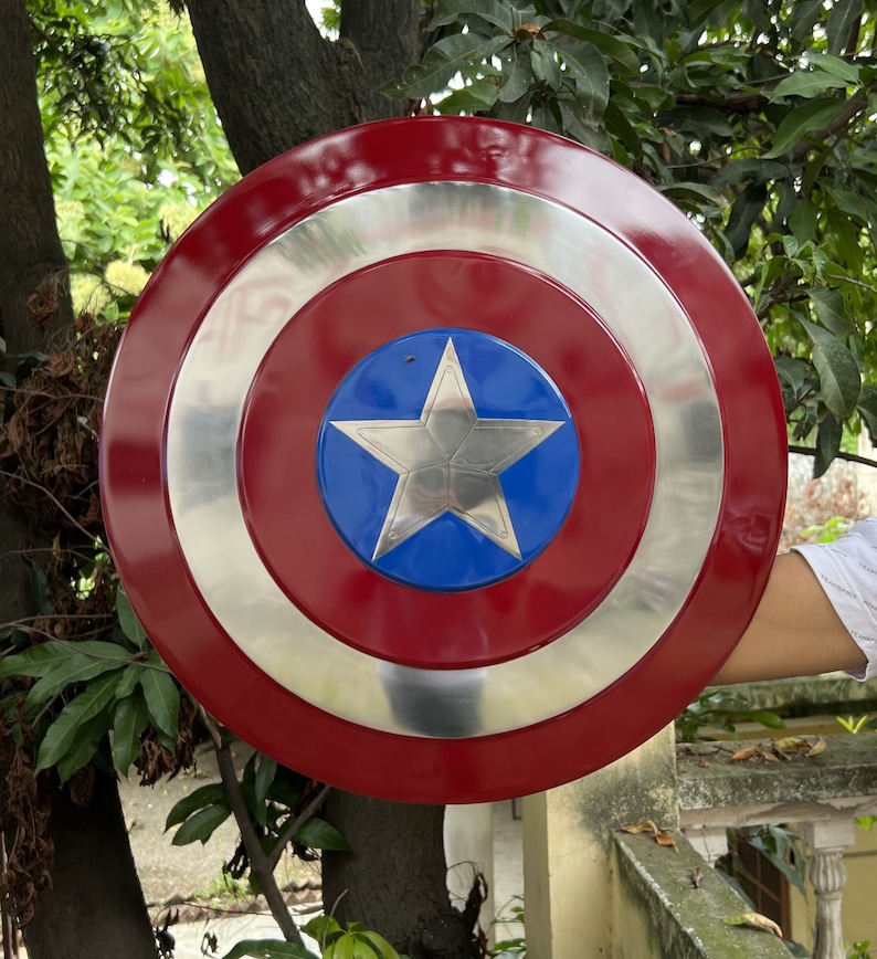 Personalized Captain America Shield - Battle Damage Captain America Shield for Cosplay or ...