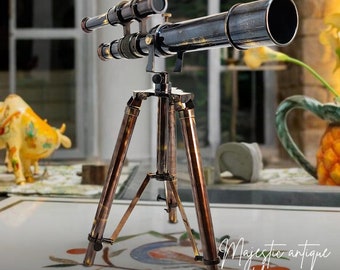 Engravable Brass Telescope: Antique Style Pirates Spyglass, Boating Gift