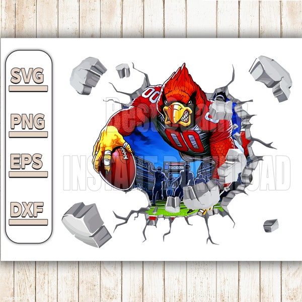 Arizona Cardinalls Football SVG PNG Bundle, svg Sports files, Svg For Cricut, Clipart, Football Cut File, Layered SVG For Cricut File